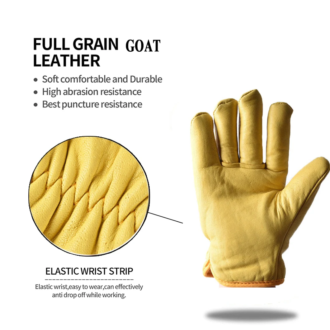 Factory Price Leather Glove Work Welding Safety Sheepskin Leather Glove